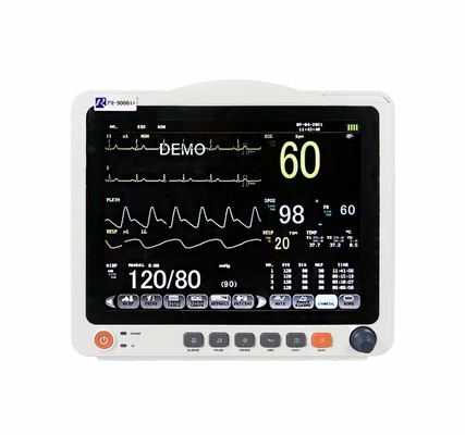 12 بوصة متعددة المعلمات المريض مراقب تخطيط القلب مراقبة معدات المستشفيات العلامات الحيوية