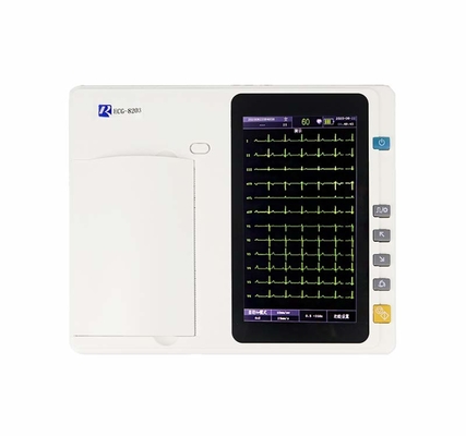 تحليل محمول في الوقت الحقيقي تسجيل رقمي آلة ECG الطبية 3/6 قناة 12