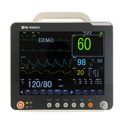 مراقبة المرضى متعددة المعايير مع ECG Resp SpO2 Nibp Temp و موقف متحرك OEM متاح