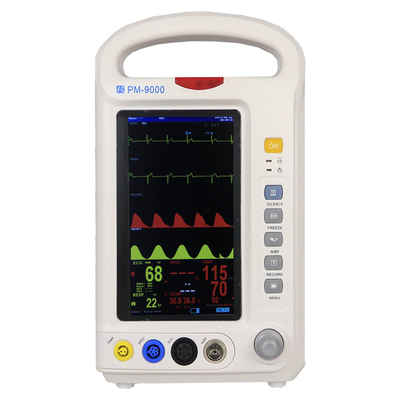 جهاز مراقبة المريض متعدد العوامل ICU مقاس 7 بوصة 1.5 كجم من أجل ECG NIBP RESP