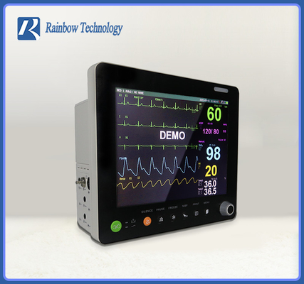 شاشة رقمية SpO2 تعمل باللمس مراقبة المريض سلك IBP مزدوج وشبكة لاسلكية