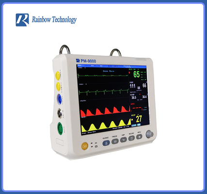 6 المعلمة المحمولة مراقبة المريض لون شاشة TFT LCD لوحدة العناية المركزة للإسعاف