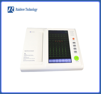 فئة II جهاز رسم القلب الكهربائي ECG جهاز 12 قناة تعمل باللمس