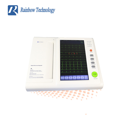 واجهات USB RS232 آلة تخطيط القلب الطبية OEM 12 الرصاص ECG آلة محمولة