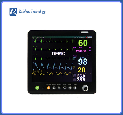15.1 بوصة Cardiac Multipara Patient Monitor مزدوج IBP مع إنذار صوتي بشري