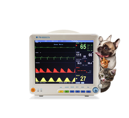 معدات المراقبة البيطرية متعددة العوامل. 12. 1 '' TFT شاشة تعمل باللمس مراقبة المريض