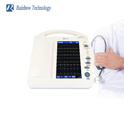12 يؤدي التعامل مع جهاز رسم القلب الكهربائي ECG Ekg خفيف الوزن 10.1 بوصة