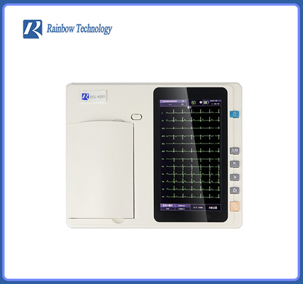 جهاز رسم القلب الأوتوماتيكي الرقمي لتخطيط القلب 12 رصاص متين مع شاشة تعمل باللمس مقاس 7 بوصات