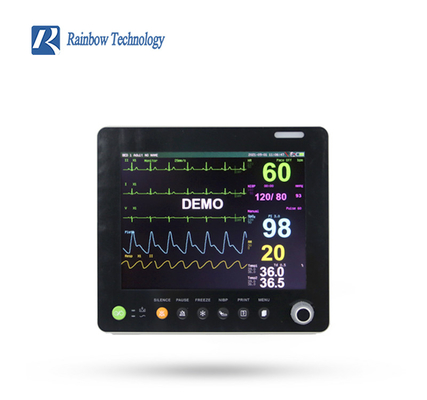 جهاز مراقبة مريض متعدد المعلمات المحمول لـ ECG HR NIBP SPO2 RESP TEMP