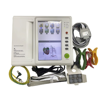 12 قناة منخفضة السعر المحمولة المحمولة الطبية الحاملة 12 الرصاص ECG ECG آلة رقمية