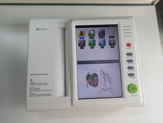 12 قناة منخفضة السعر المحمولة المحمولة الطبية الحاملة 12 الرصاص ECG ECG آلة رقمية