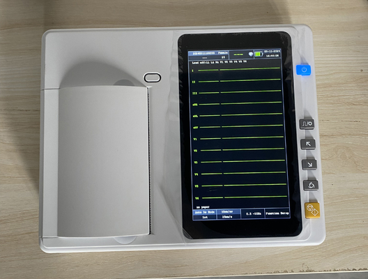 آلة التصوير الكهربائي للقلب 3/6 قناة طابعة حرارية عالية الدقة جهاز مراقبة ECG المحمول
