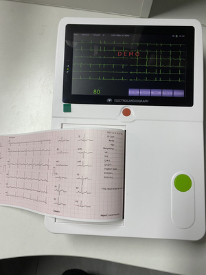 12 الرصاص 6 قناة الكارديوجراف الكهربائي ثلاث قنوات Ekg Ecg آلة