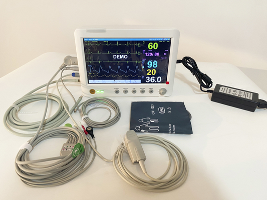 10.1 بوصة آلة ECG المحمولة العلامات الحيوية مراقبة المريض للاستخدام في المستشفى