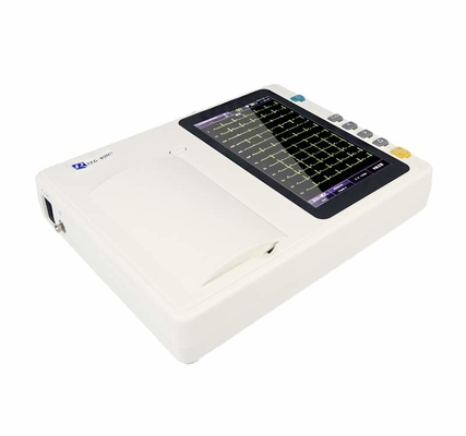7 بوصة لون TFT-LCD شاشة لمسة الكارديوجرام الكهربائي آلة ECG الرقمية