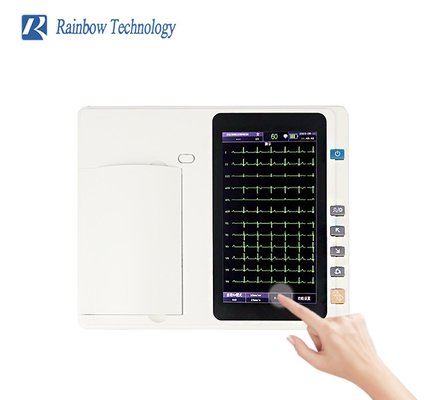 7 بوصة لون TFT-LCD شاشة لمسة الكارديوجرام الكهربائي آلة ECG الرقمية