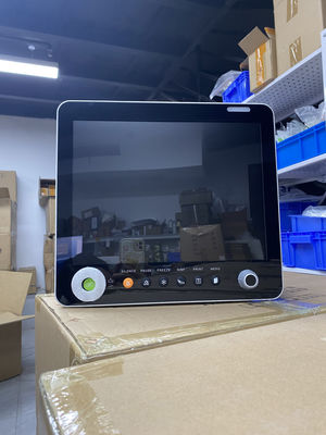 شاشة المريض متعددة المعلمات المحمولة مع ضمان لمدة سنة واحدة 100-240 فولت ~ 50/60 هرتز ومسجل / شاشة تعمل باللمس / 2 IBP / Etco2 اختياري