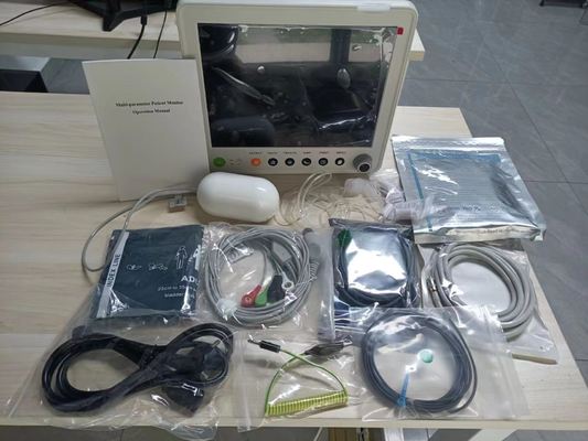 شاشة مراقبة المريض متعددة المعايير مقاس 12.1 بوصة مع 6 معايير و ETCO2 اختياري لوحدة العناية المركزة والاستخدام بجانب السرير