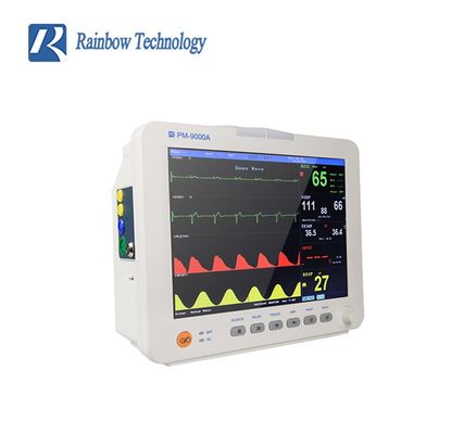 جهاز مراقبة المريض متعدد المعلمات المعتمد من ISO FSC مع دعم 7 لغات وعمر افتراضي سنتين للمستشفيات والعيادات والتمريض المنزلي