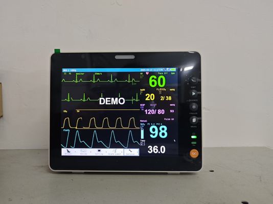 ECG ICU Multi-Parameter Patient Portable Monitor Hospital Equipment with Electric Power Source Made of Plastic Includes Bracket