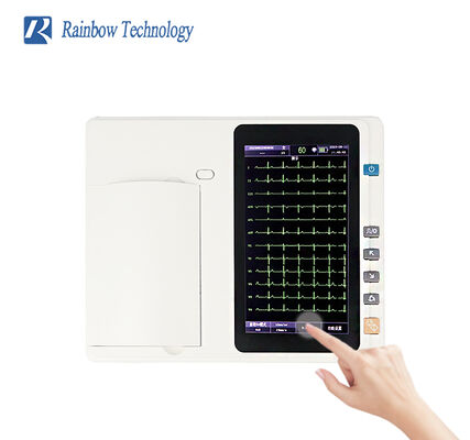 6-قناة 7 بوصة شاشة LCD اليدوية الأجهزة الطبية ECG/EKG مع مصدر الطاقة للمستشفيات