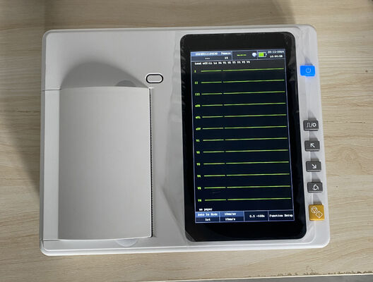 6-قناة 7 بوصة شاشة LCD اليدوية الأجهزة الطبية ECG/EKG مع مصدر الطاقة للمستشفيات