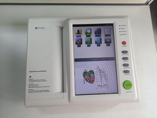 طبي برنامج طابعة الكارديوجرام الكمبيوتر المحمول بشاشة لمسة مع قنوات يؤدي مصدر طاقة ECG المواد الكهربائية