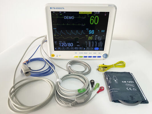 جهاز مراقبة بجانب السرير المحمول مع ECG SPO2 NIBP TEMP RESP اختياري ETCO2-فئة II ضمان لمدة سنة واحدة